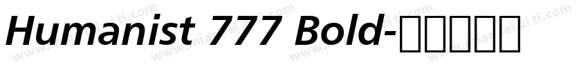 Humanist 777 Bold字体转换